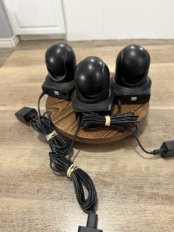 (3) Amcrest IPM-721B Pan & Tilt Security Cameras WiFi Night Vision W Power Cord gallery
