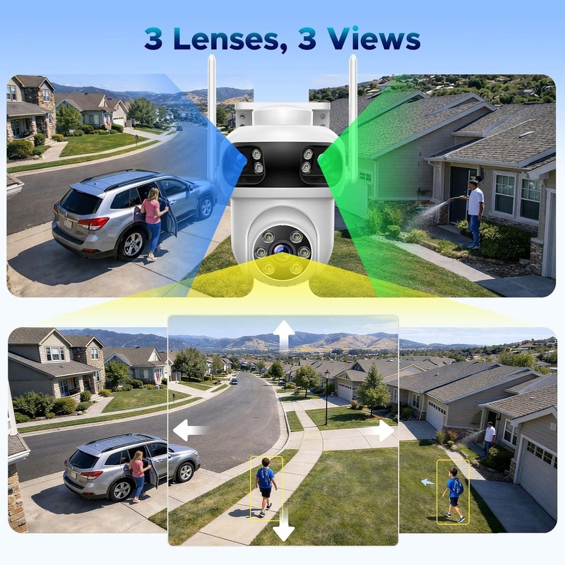 Outdoor Security Camera System 10CH NVR 3K WiFi Wireless CCTV Home Surveillance gallery