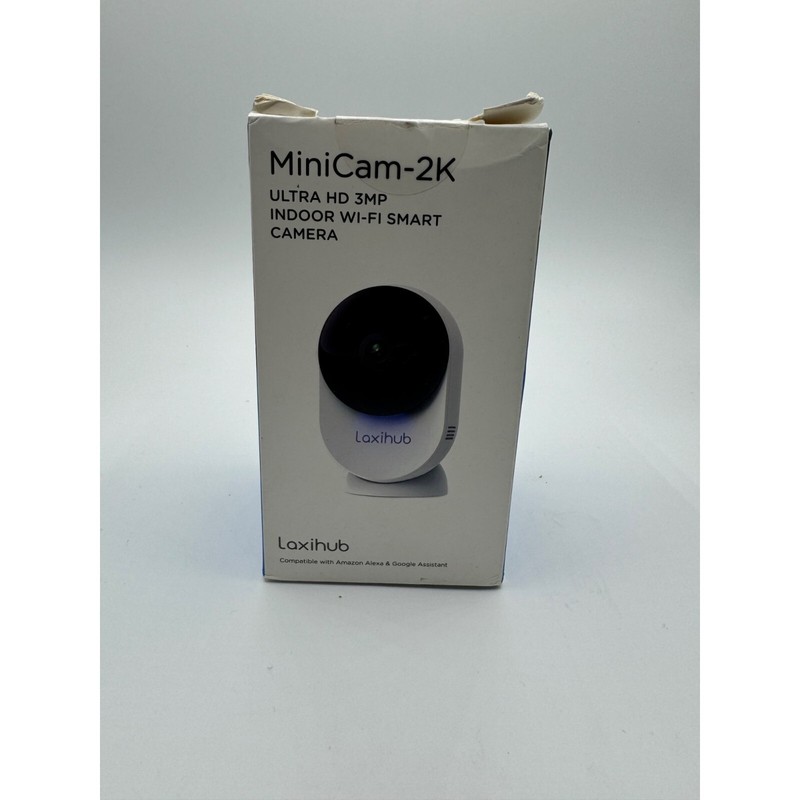 Laxihub Minicam-2K Black White Indoor Wireless Wi-Fi Smart HD Security Camera