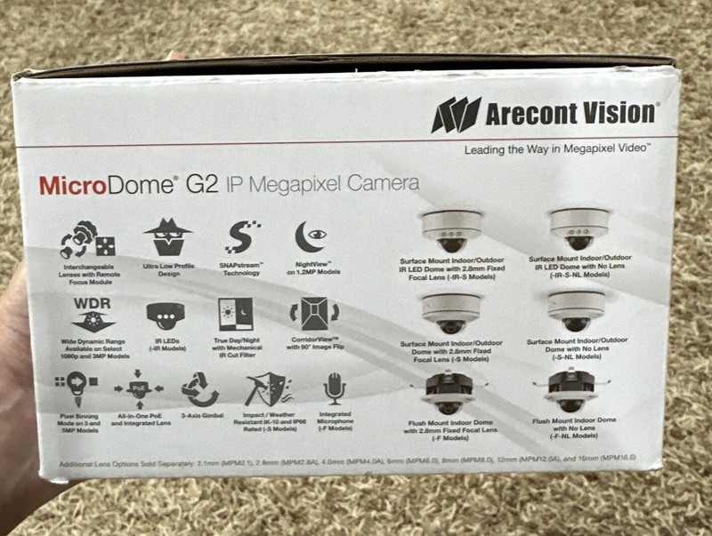 Arecont Vision AV2556DN-F 2MP FHD IP Security Camera Flush Mount Indoor Dome 2.8 gallery