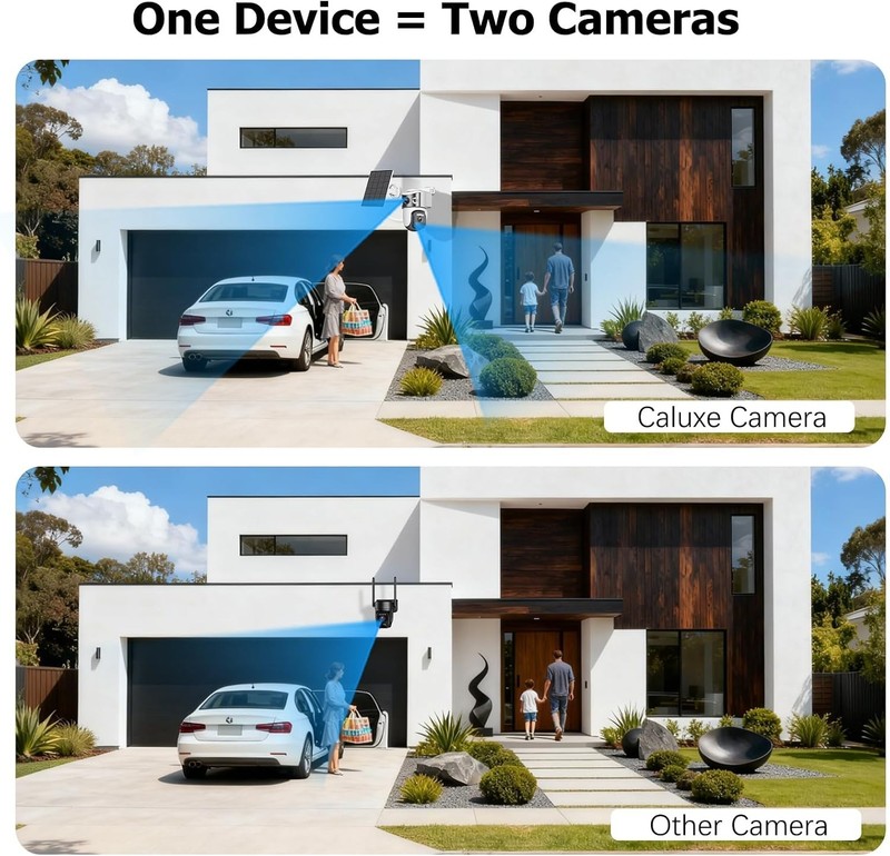 Dual Lens Wireless Solar-Powered Security Camera with 6MP Night Vision gallery