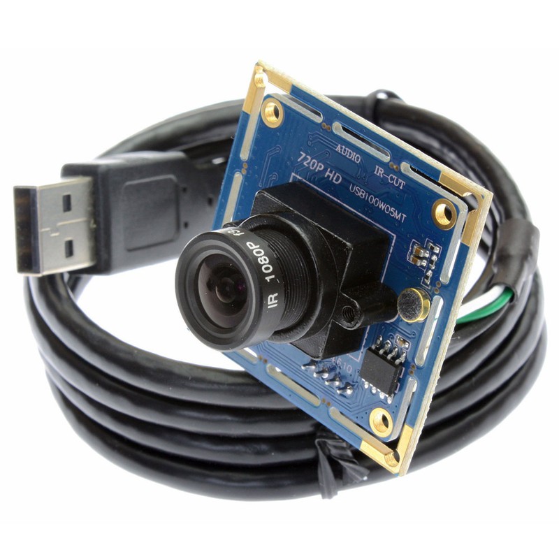 ELP USB Camera Module 12mm Lens 720P Mjpeg 30fps Web Camera w/ Audio Microphone