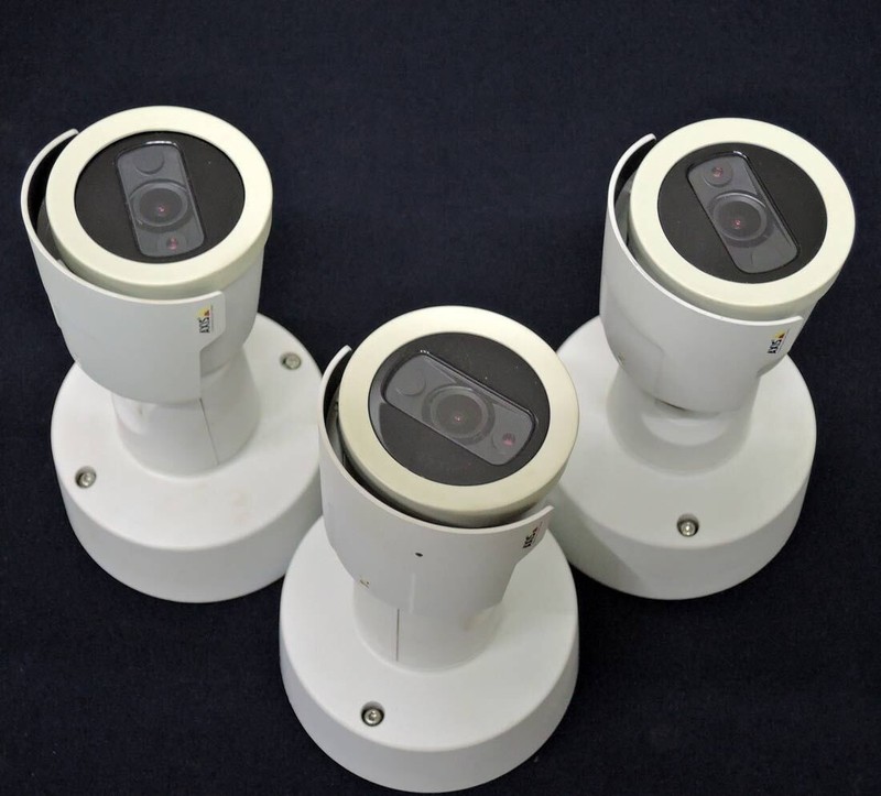【Set of 3】Axis M2025-LE IP POE Camera White Indoor Outdoor LED Bullet IR Used gallery