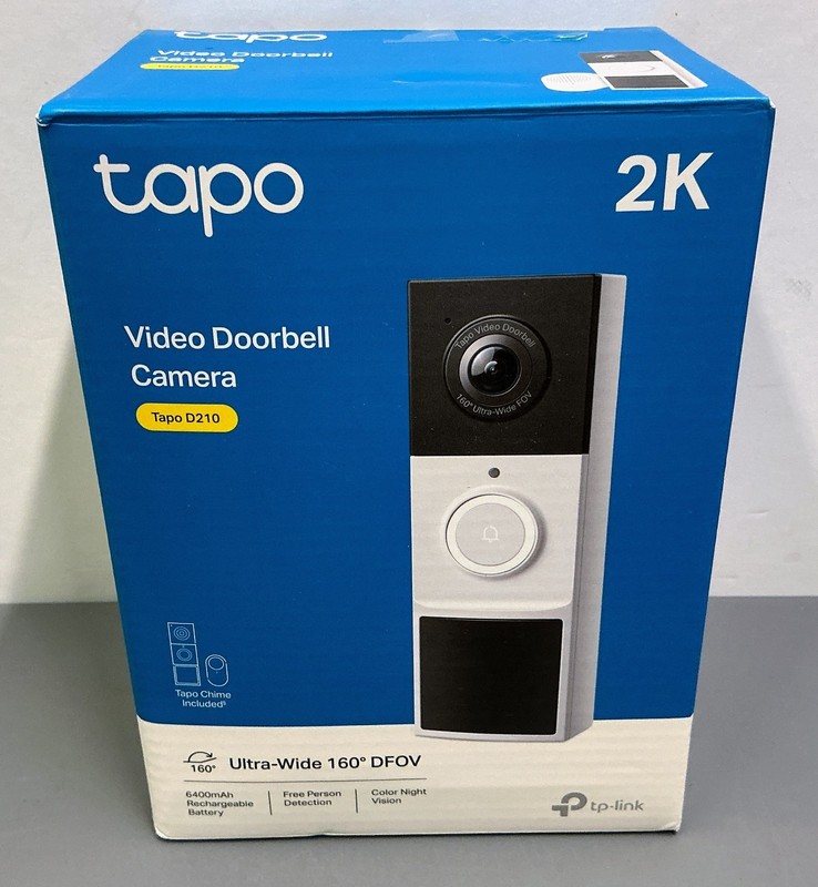 TP-Link Tapo Wireless Smart Video Doorbell Camera with Chime • 2K Resolution