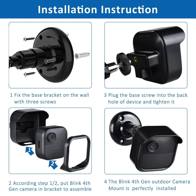 Weatherproof Camera Mounting Brackets 5 Pack for Outdoor Security Cameras, 360° gallery