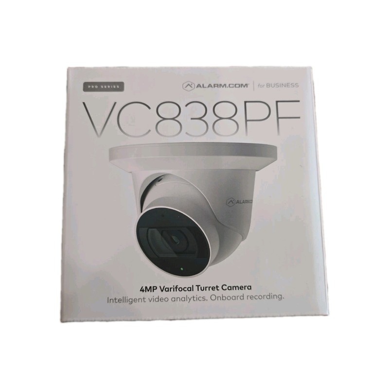 Alarm.com – Turret PoE Camera – ADC-VC838PF Pro Series 4MP Indoor/Outdoor 1080P
