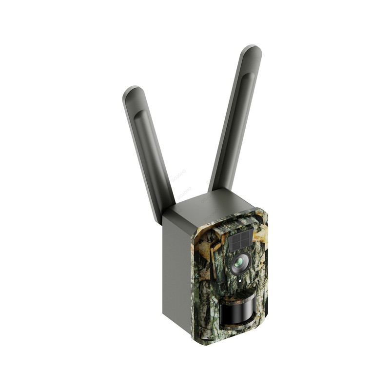 Wireless camera with camouflage pattern, outdoor wildlife tracking camera