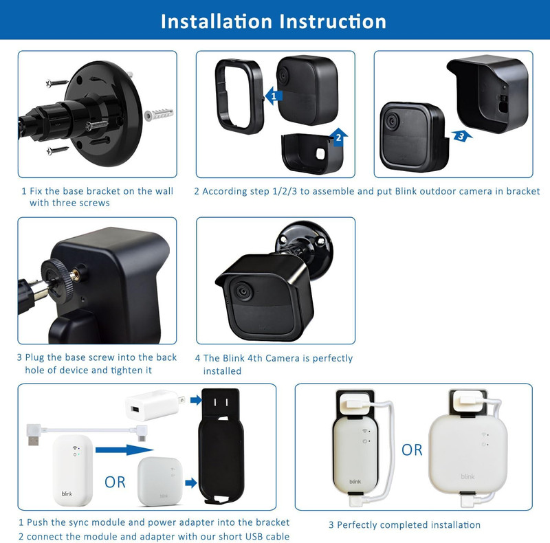 All New Blink Outdoor 4Th & 3Rd Gen Camera Mount Bracket,5 Pack Full Weather Pro gallery