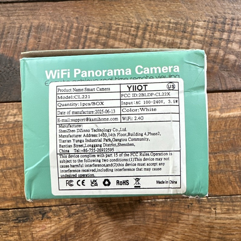 YIIOT CL221 360° Wi-Fi Panoramic Indoor IP Camera Night Vision 2-Way White gallery