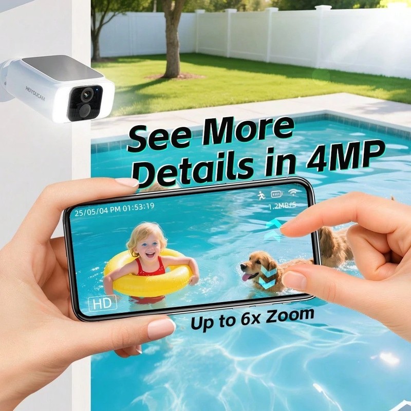 2K Solar Security Camera Wireless WiFi Color Night Vision 2 Way Audio IP65 gallery