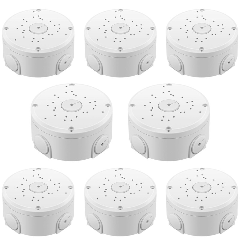 8 Pack Universal Security Camera Junction Box ABS Waterproof Bracket Base