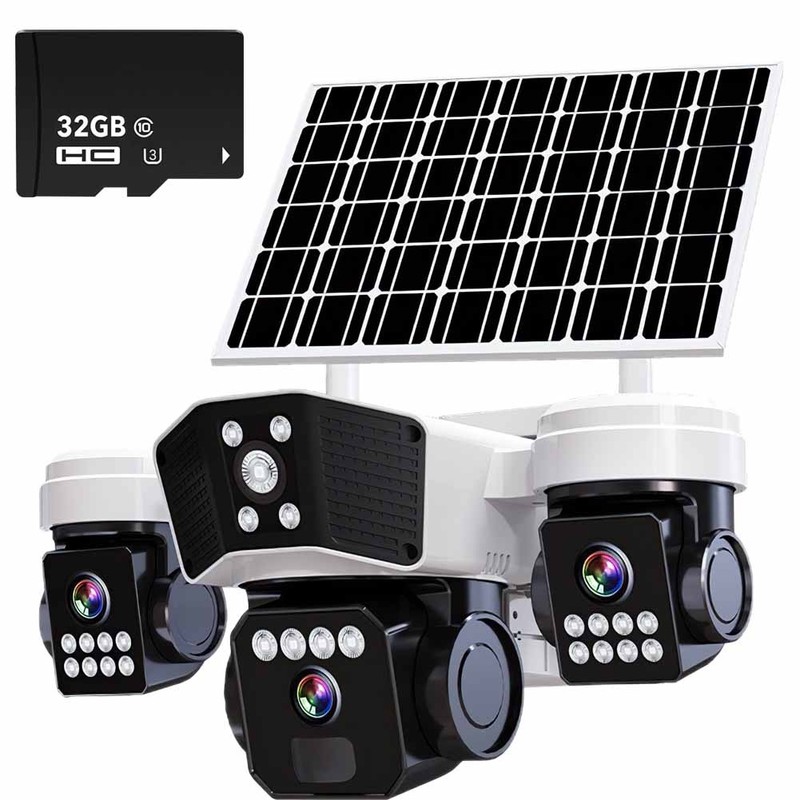 Solar Security Cameras Wireless WiFi Night Vision PIR Sensor Surveillance LOT