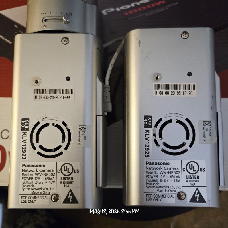 Panasonic WV-NP502 1.3MP PoE Wired IP Indoor Surveillance Cameras Silver 2Pk gallery