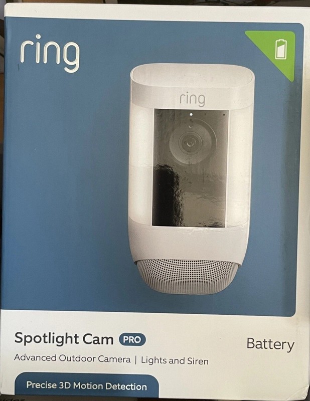 Ring Spotlight Cam Pro Battery – White NEW