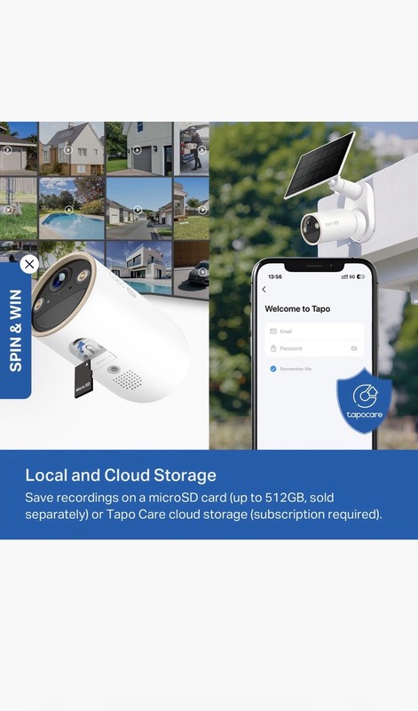 TP-Link Tapo MagCam 4K Wire-Free IP66 Battery Cam w/ Magnet, Alexa/Google gallery