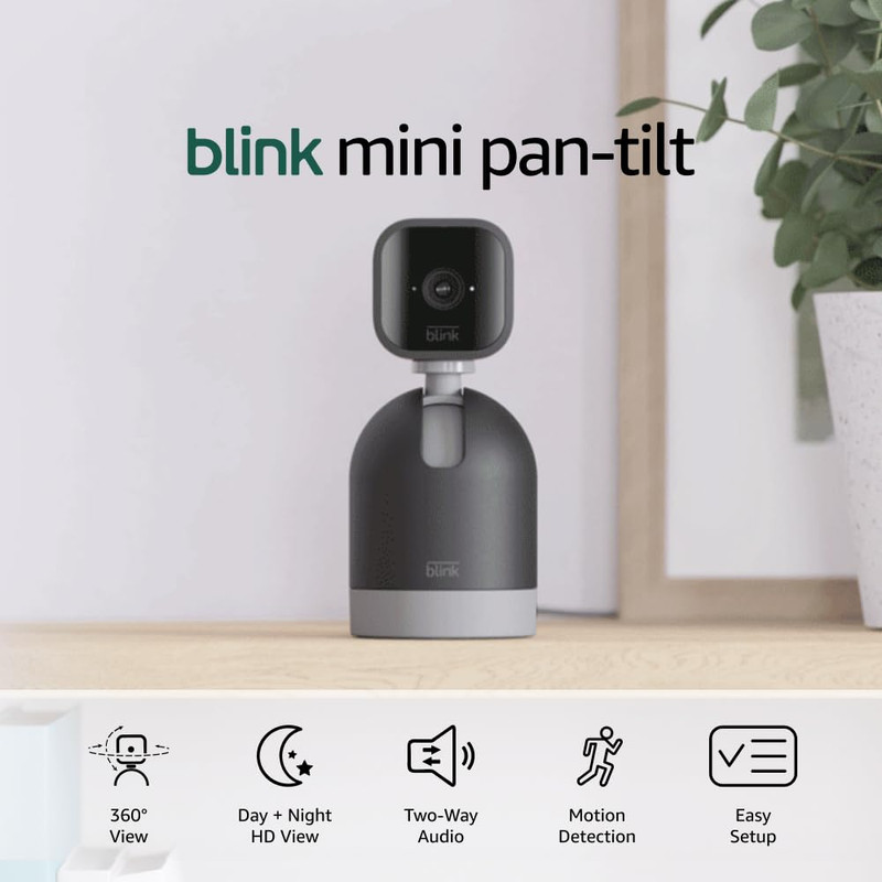 Mini Pan-Tilt Camera (Newest Model), Rotating Indoor Plug-In Smart Security Came