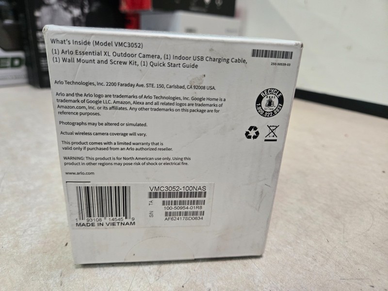 SEALED Arlo Essential Security Camera 2K Indoor Outdoor 2nd Gen Wireless gallery