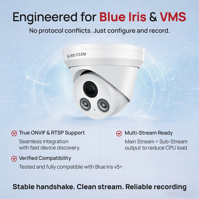 Vikylin 24H Color Ethernet 5MP Security POE Camera with remote view Onvif Turret gallery