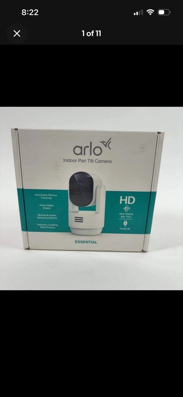 Arlo VMC2073-1WMNAS Essential Indoor Pan Tilt Security Camera (2025 Release) –