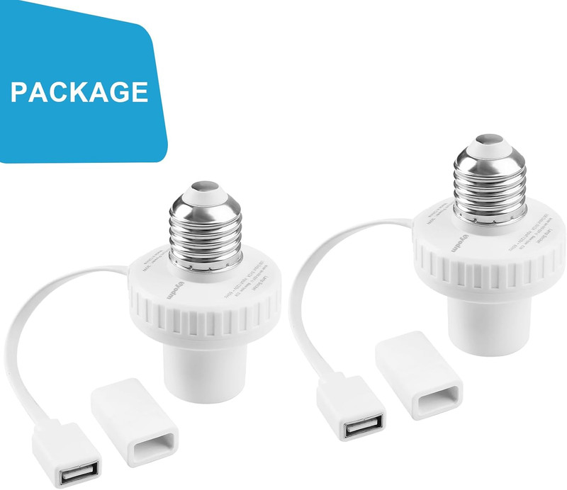 2 Pack Lamp Socket Power Adapter for Wyze Cam V3/V4/V3 Pro/Og,Wyze Cam Pan V3, E gallery