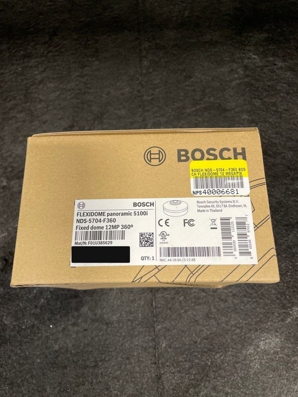 BOSCH NDS-5704-F360 12 Megapixel Network 360° Dome Camera with 1.26mm Lens gallery