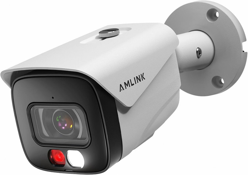 4K/8MP Security AI IP Poe Camera, Night Color 100Ft, Human/Vehicle Detection, ND