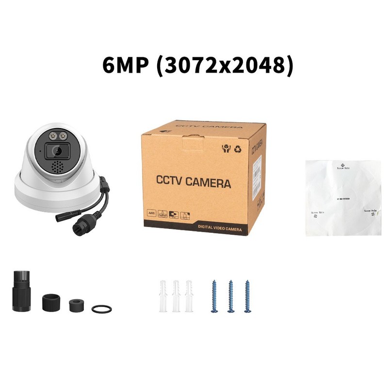 VIKYLIN Turret POE 24H Full color 6MP/8MP 4K Network CAMERA MIC&Speaker Outdoor