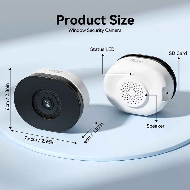 5G&2.4G WiFi Indoor Window Camera 4MP Color Night Vision PIR Motion Alerts gallery