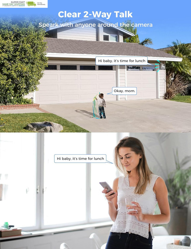Wifi Pro, Wireless Home Security Camera System, Dual Lens, 360° Pan & Tilt, Auto gallery