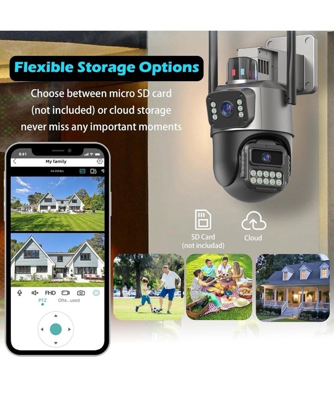 6MP Security Camera Outdoor, Dual Lens Outside Cameras AI Tracking, Color Night gallery