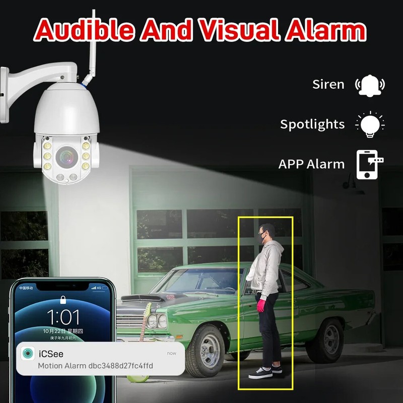 8MP 4K IP Security Camera Outdoor PTZ Motion Detecti CCTV HD Video Surveillance gallery