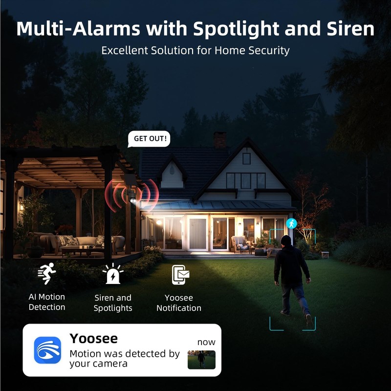 Camaras De Seguridad 2.5K 4G LTE Para Casa Exterior Inalambricas Con Panel Solar gallery