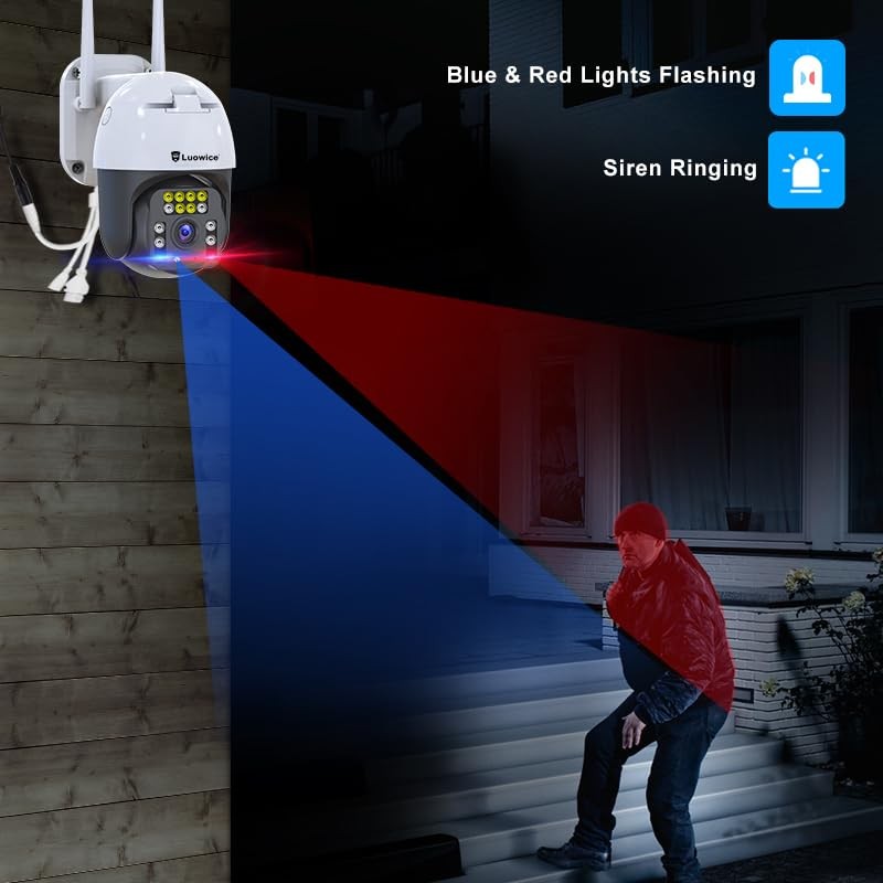 8MP PTZ Security Camera Outdoor FHD WiFi IP Camera with Humaniod Detection, A... gallery