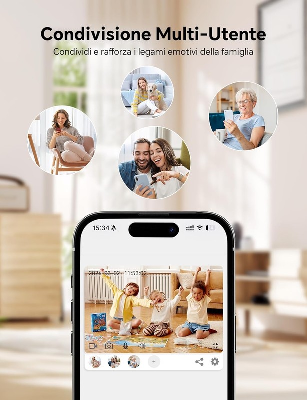 WOLFANG 2K Indoor Wi-Fi Camera, Motion Detection, 2 Camera Kit gallery