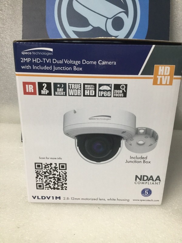 SPECO VLDV1M Security Color Camera W/2.8-12mm 2MP Full HD-TVI AHD CVI 960H NEW! gallery