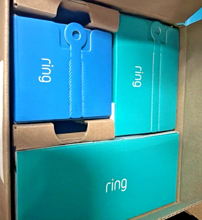 Ring Whole Home Camera Kit Battery Doorbell Outdoor Cam Plus & Indoor Cam - NEW gallery
