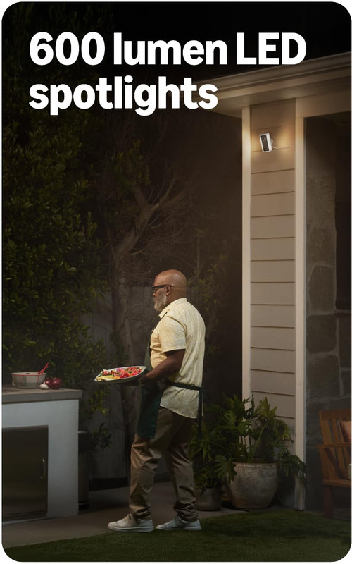 Ring Spotlight Cam Pro, Plug-In (Newest Model), Black with Outdoor Cam Plus, Bat gallery
