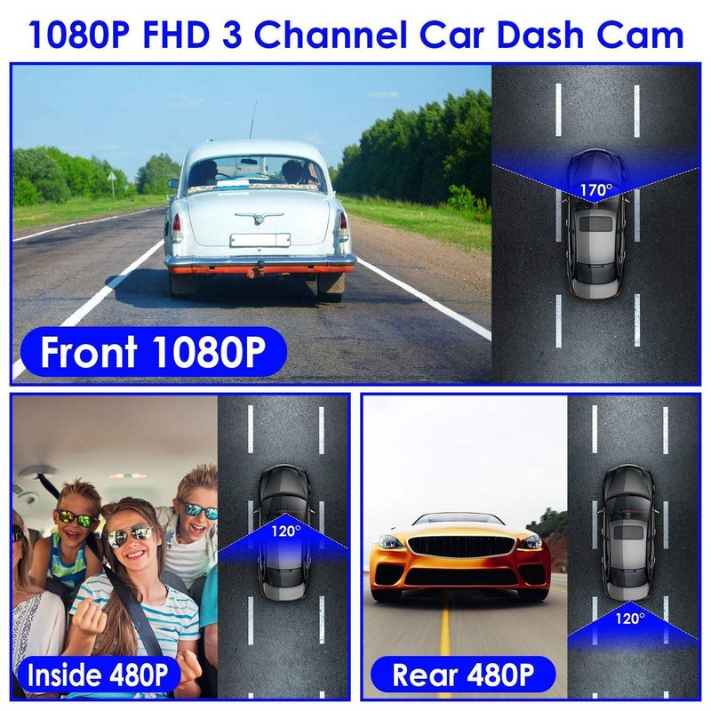 1080P Triple Channel WiFi Dash Cam gallery