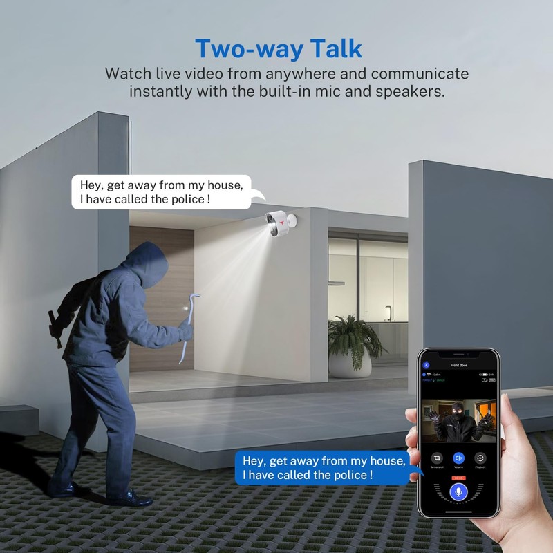 Cámara De Seguridad WiFi Vigilancia Para Casa Negocios Camara Con Video Y Audio gallery