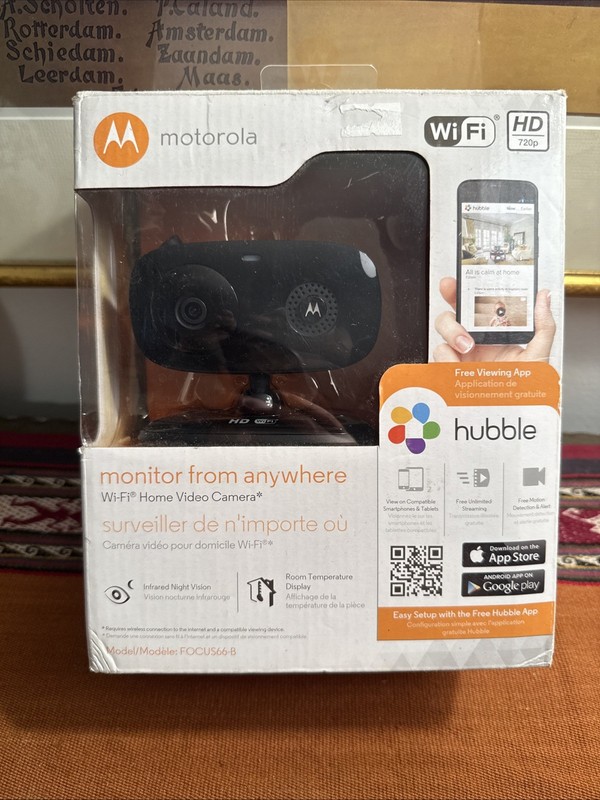 Motorola [FOCUS66-B] Wi-Fi HD Home Video Monitoring Camera – Black