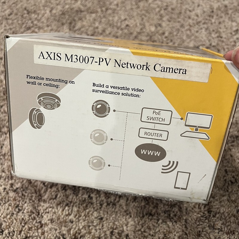 NEW Axis M30 M3007-PV 5MP Panoramic 360/180 View IP Mini Dome Camera 0515-001 gallery