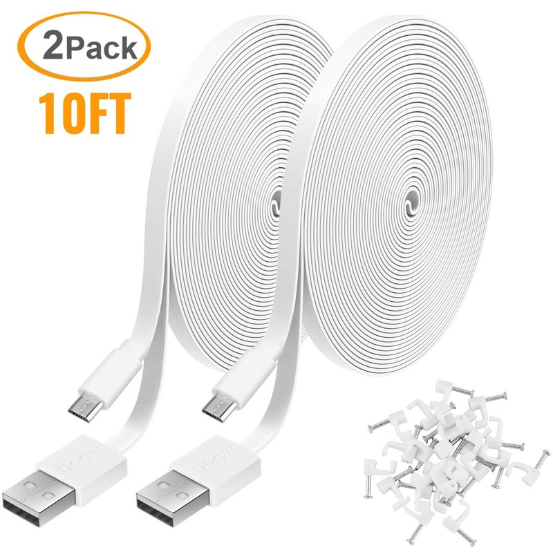 2 Pack 10ft Power Extension Cable For Wyzecamwyze Cam V4/v3/og/v3 Prokasacam Ind gallery