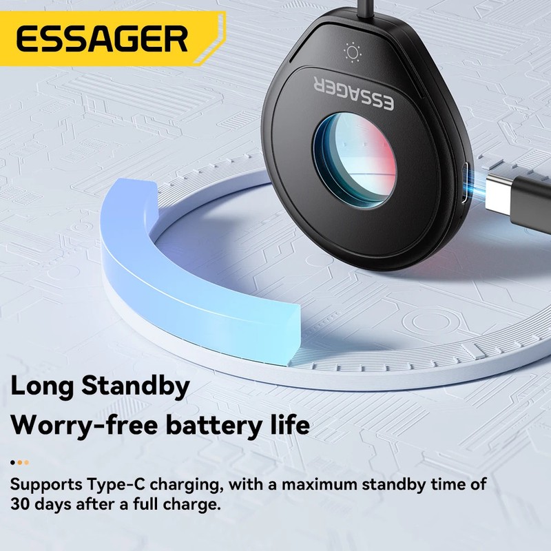 Hidden Camera Detector Portable Infrared Lens Finder Anti-Peeping Gadget Black gallery