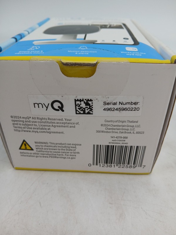 MyQ Smart Indoor Camera Black Wi-Fi SmartCam Motion Alerts 141-4279-000 gallery