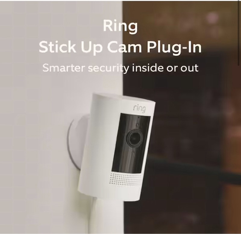 Brand New Ring Stick Up Cam Plug-In (3rd Gen) – White | 1080p HD Security Camera