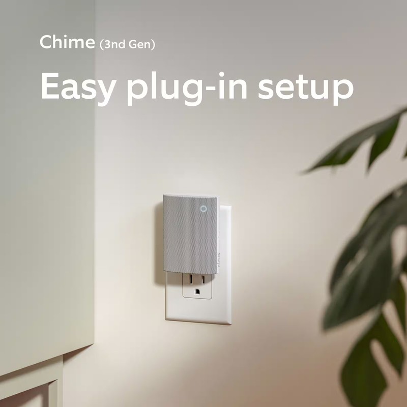 Ring - Wired Doorbell 2K (newest model), Speckled Gray + Chime (newest model)... gallery
