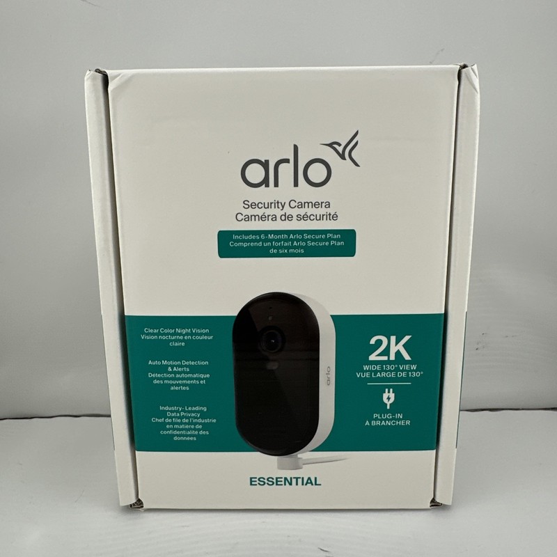 Arlo Essential Outdoor 3rd Gen Add-On 2K Wireless Security Camera White SEALED