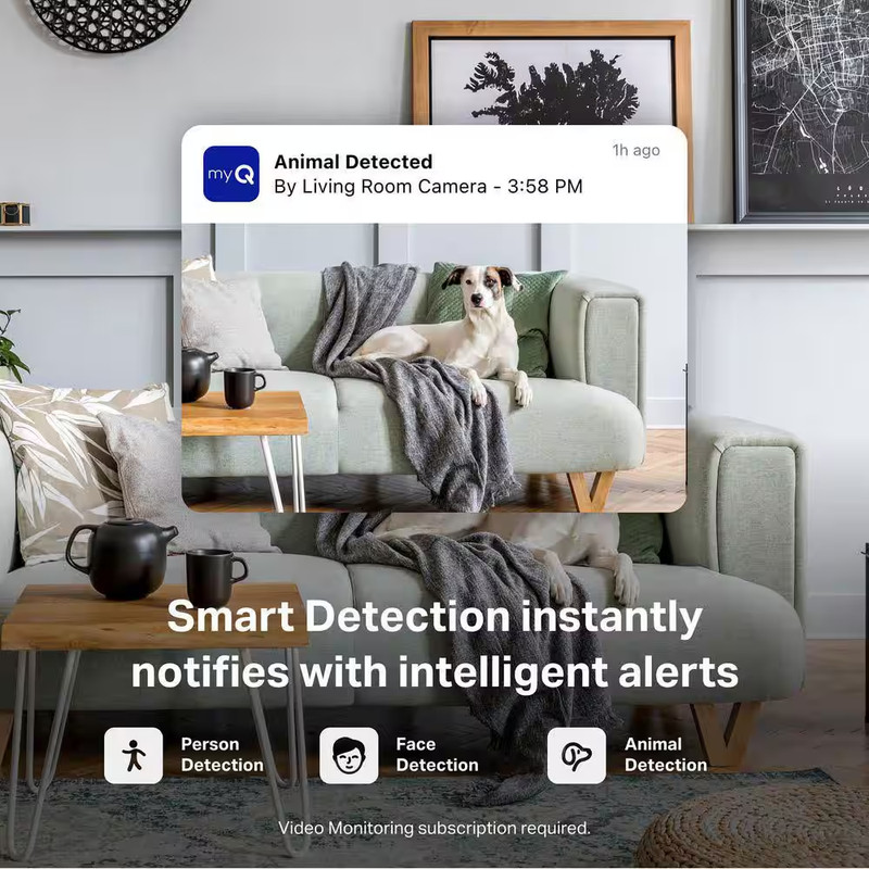 Myq Smart Indoor Home Security Camera NEW Free Shipping gallery