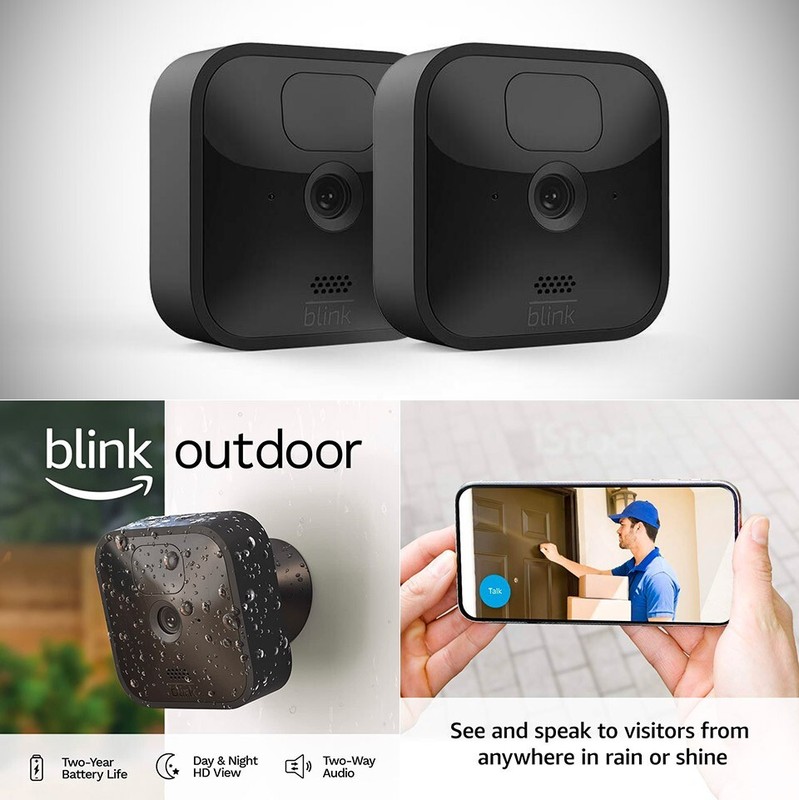 NEW Blink Outdoor 3rd Gen Wireless Security Camera w/2 Year Battery 2 Camera Kit