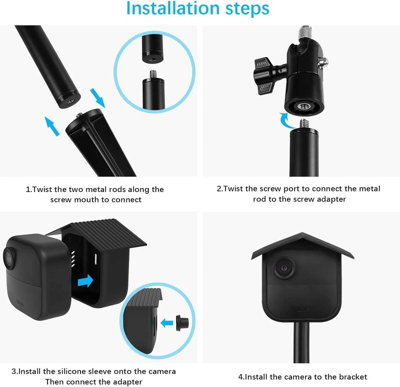 Blink Outdoor 4 Camera Metal Ground Stake Mount with Silicone Cover Gen 4 gallery